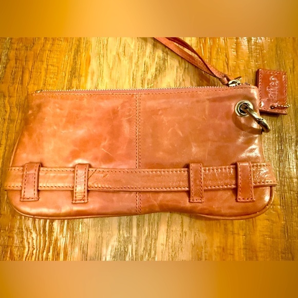 Latico Pink Leather Wristlet Clutch Silver Hardware 10x5 - Picture 5 of 6